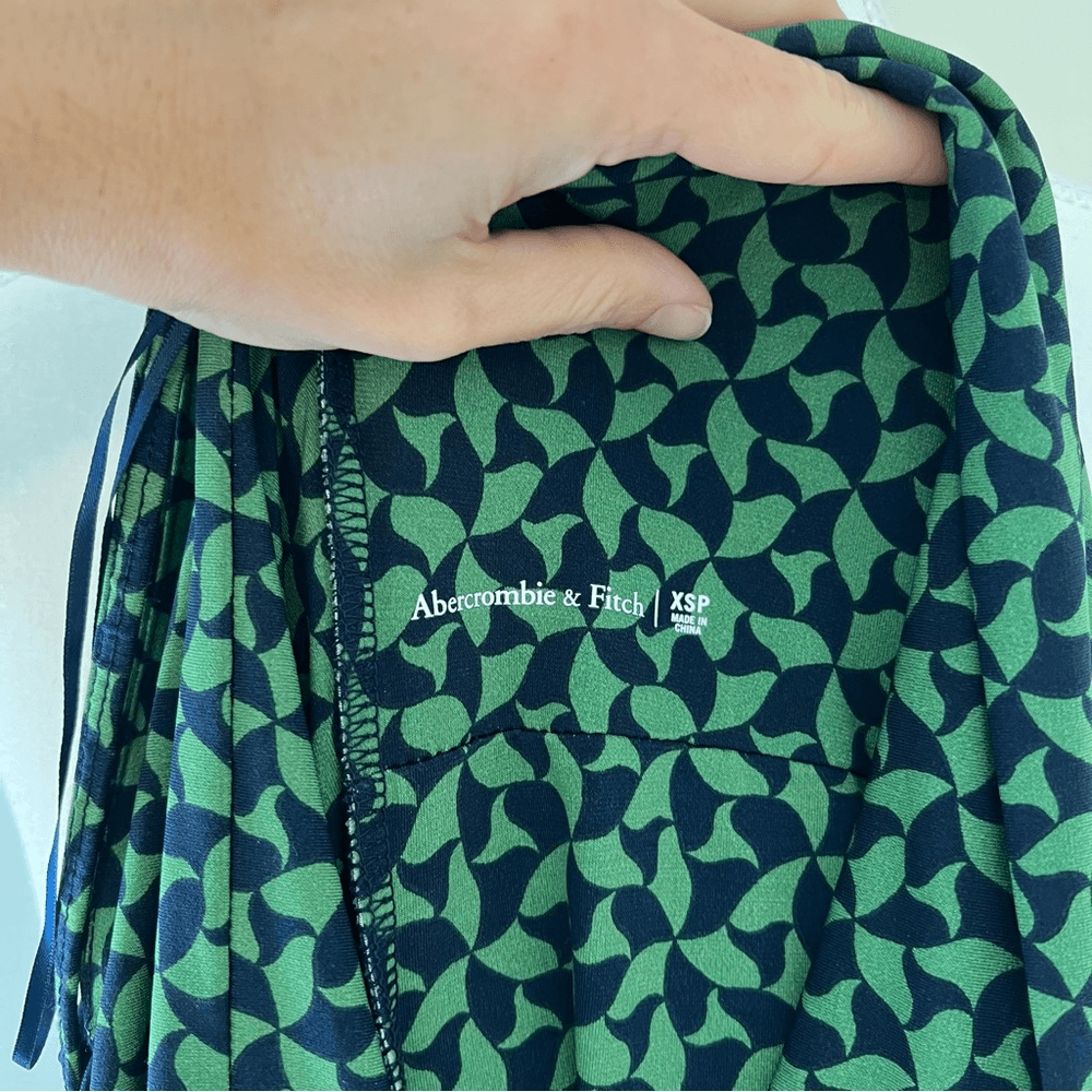 Abercrombie & Fitch Cowl Neck Strappy Midi Slip Dress NEW Size XSP