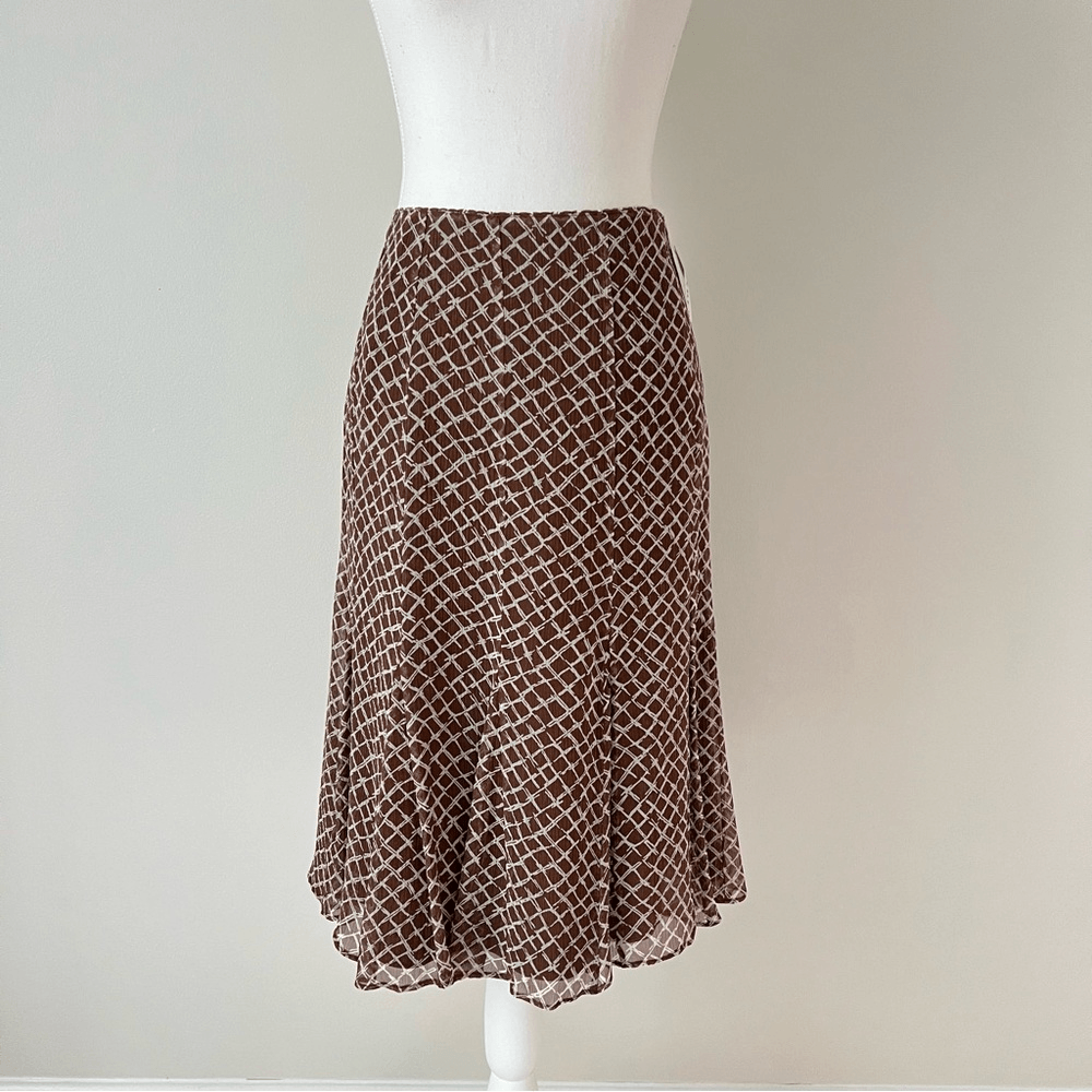 Pendleton Silk Geoprint 2 Piece Set NEW Sleeveless V-Neck Top & Midi Skirt Sz 8