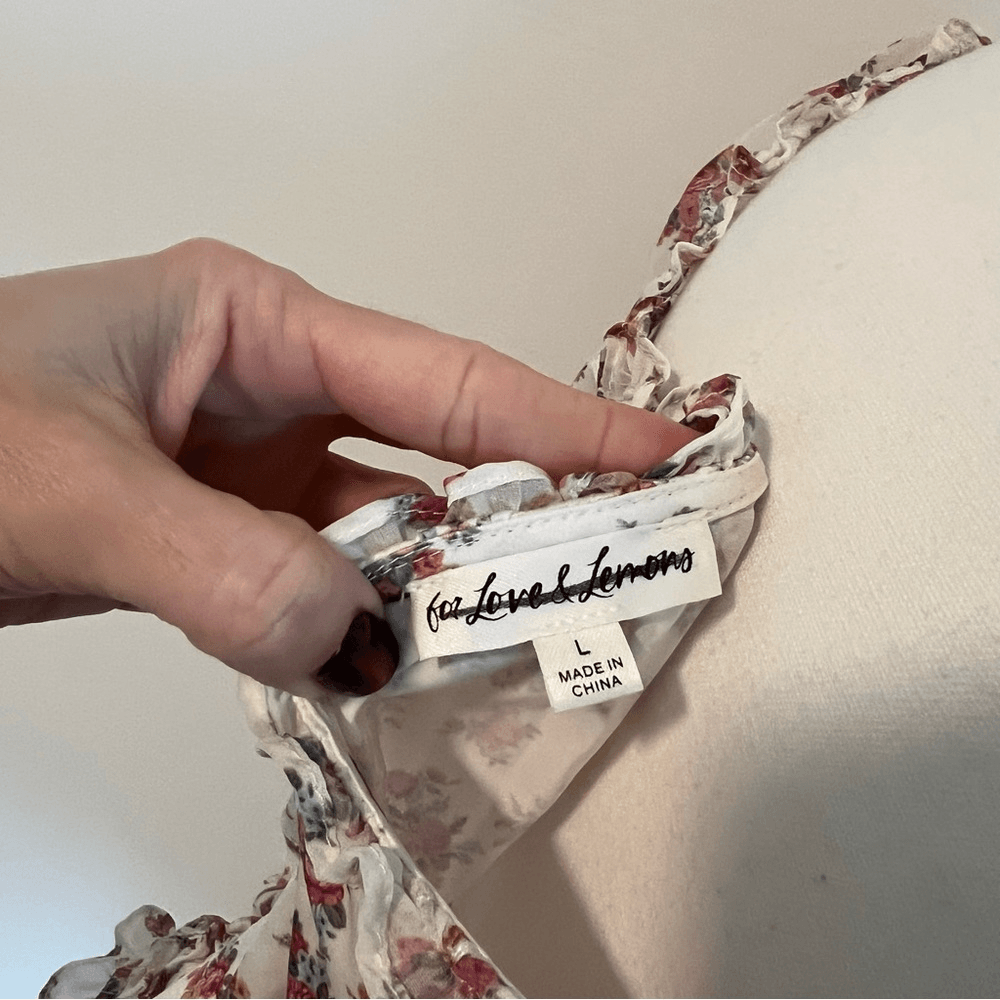 For Love & Lemons Etienne Floral Top Size Large