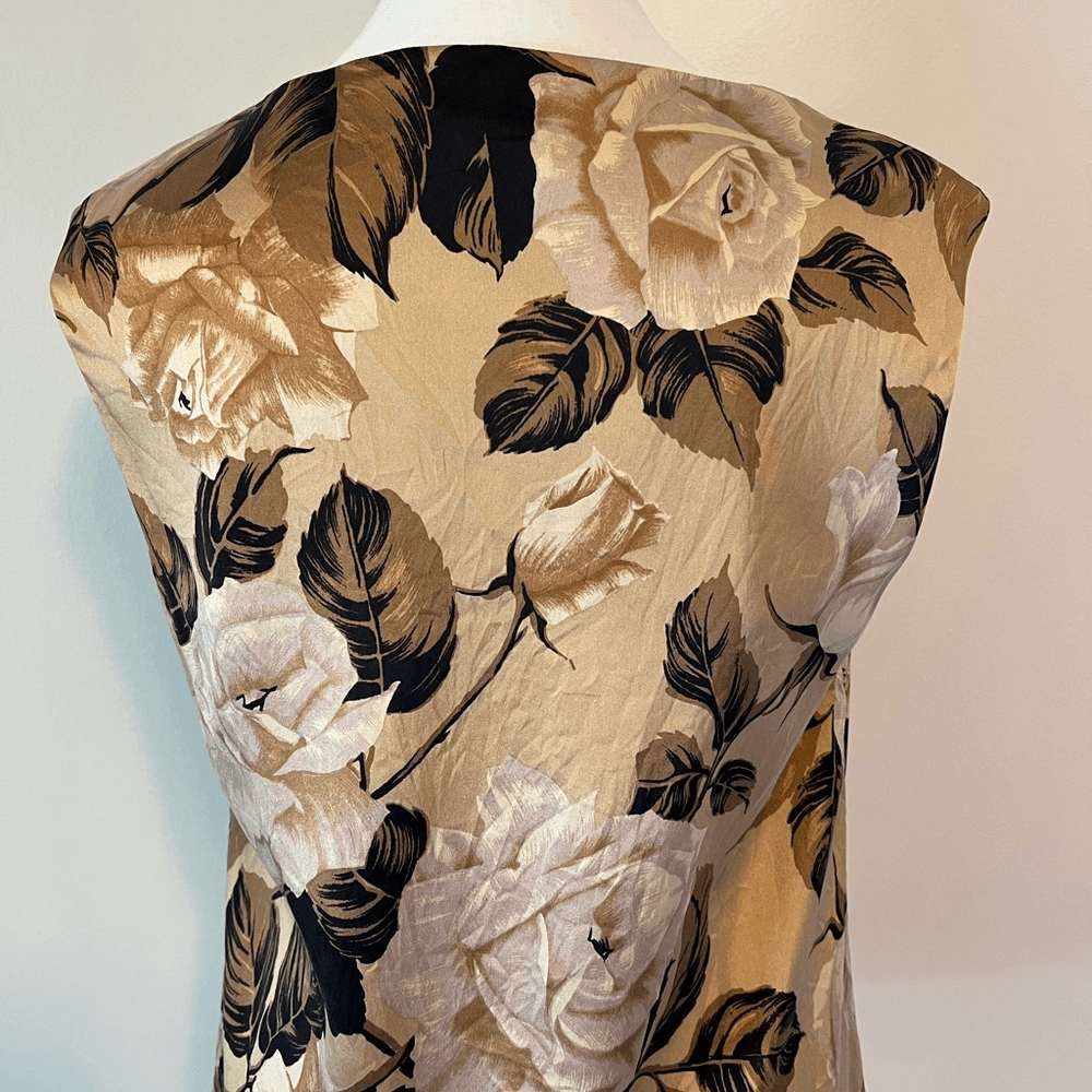 Talbots Floral Silk Blouse Top Size 6 Sleeveless