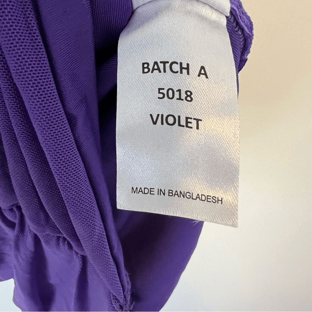 Oh Polly Philia Ruffle Ruched Mini Dress in Violet Purple Size 8 Bodycon