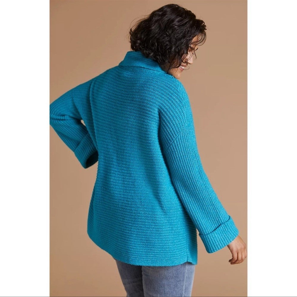 Anthropologie Pilcro Cowl Neck Sweater Aqua NEW Size Small