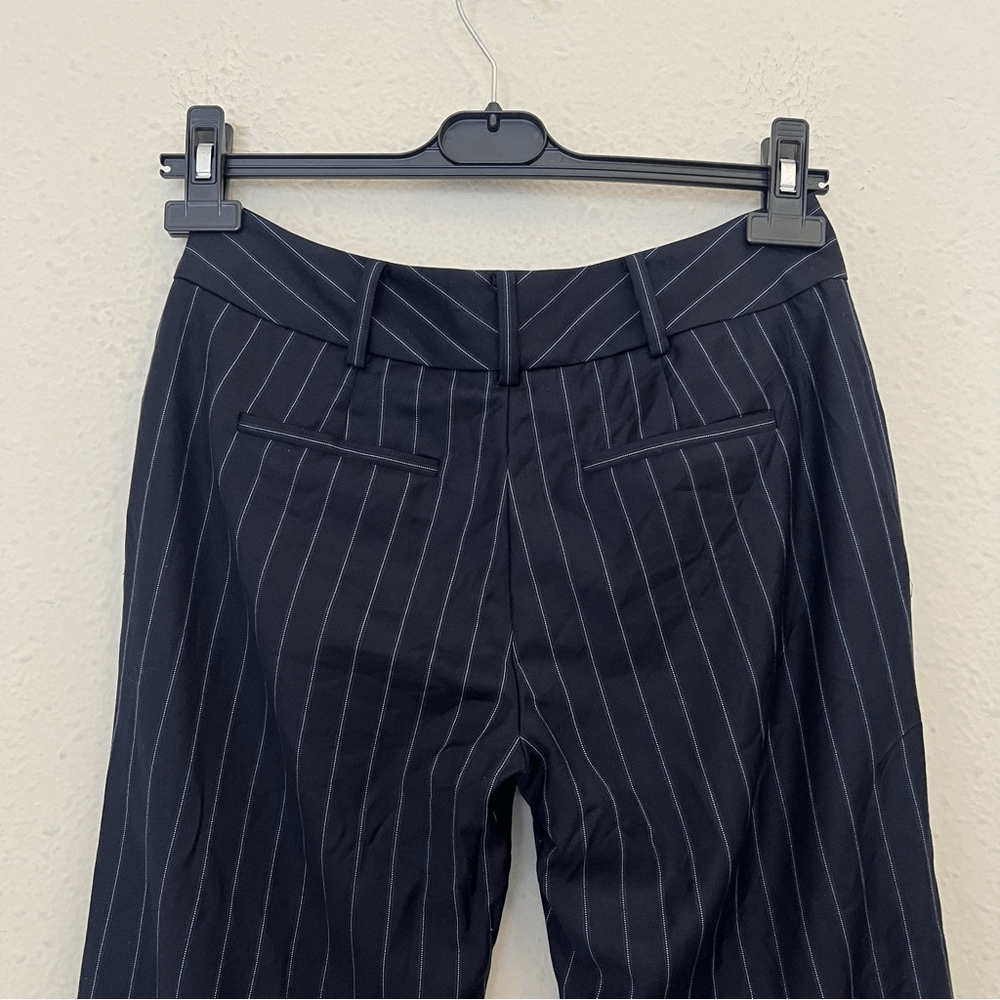Brooks Brothers Navy Blue Pinstriped Trousers Wool Dress Pants Size 0P