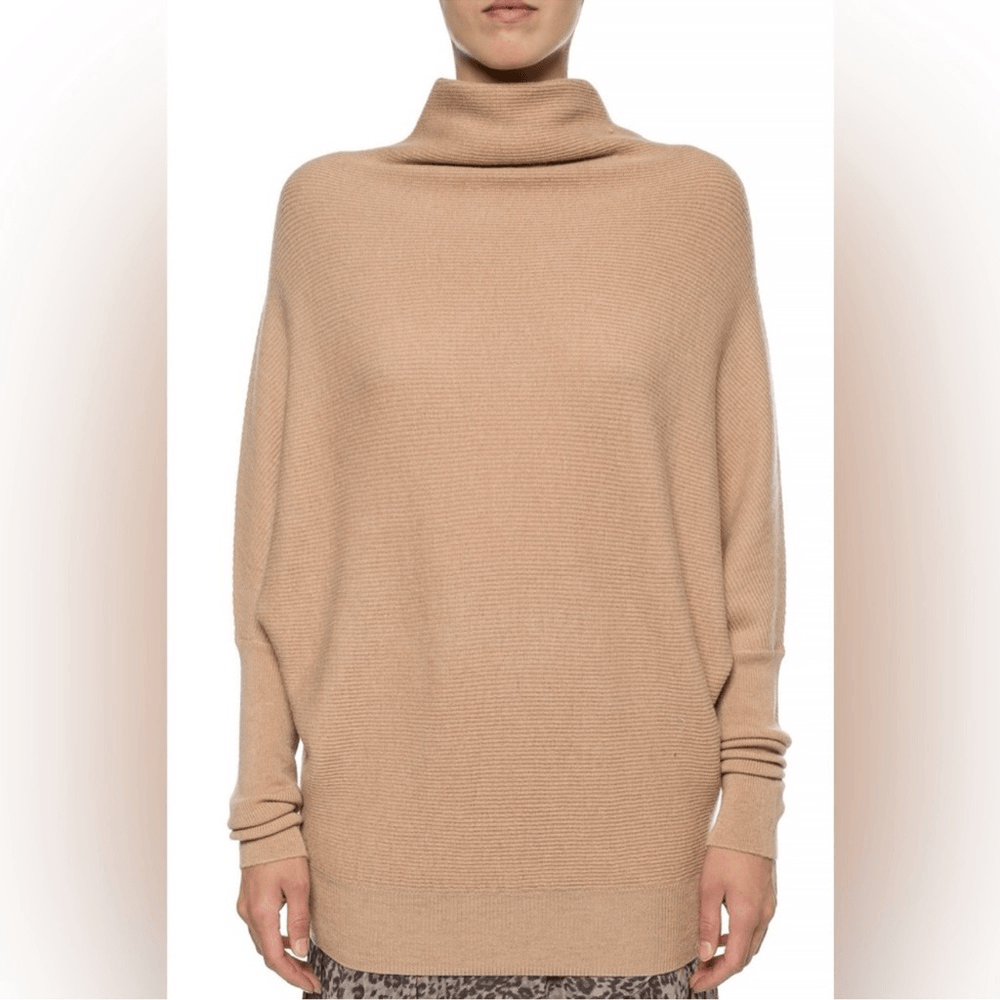 All Saints Ridley Wool Cashmere Blend Sweater in Tan Size Medium