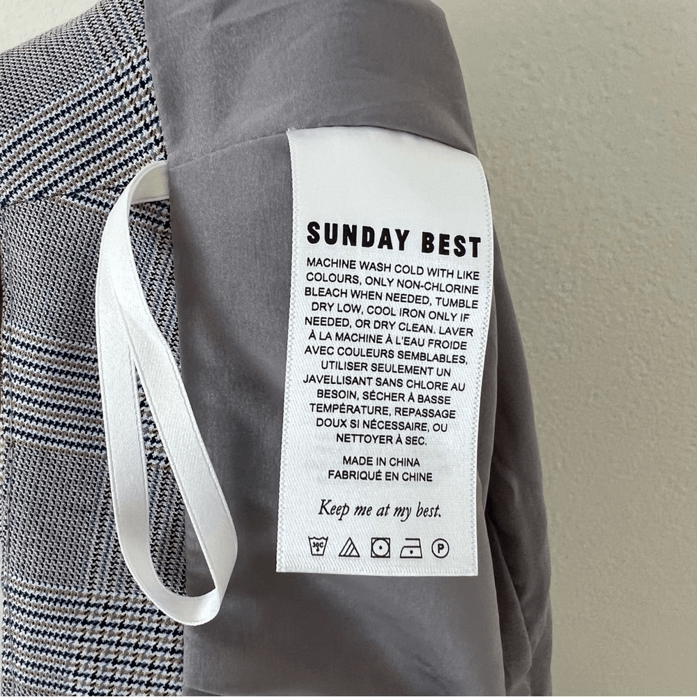 Aritzia Sunday Best Plaid Notched Mini Skirt in Gray Size 8