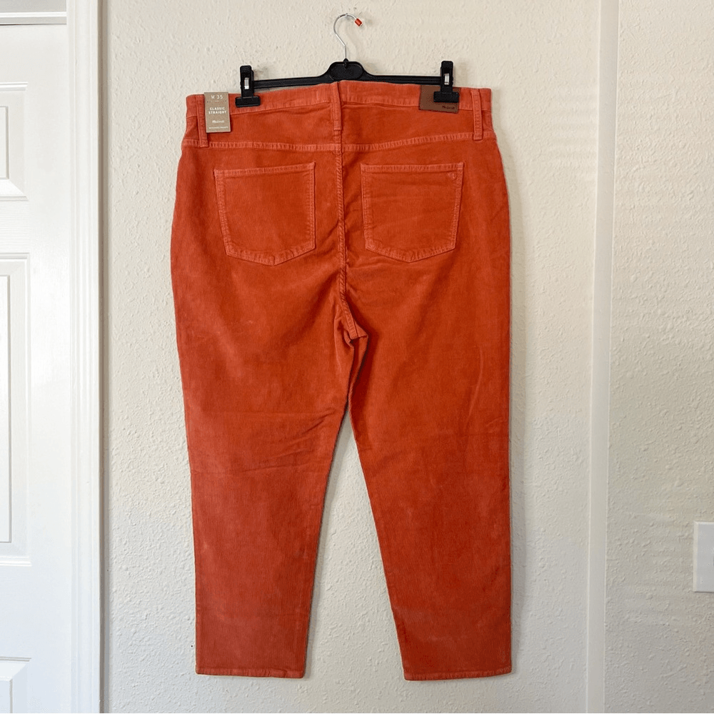 Madewell Corduroy Classic Straight Leg Jean Pants NEW Size 35