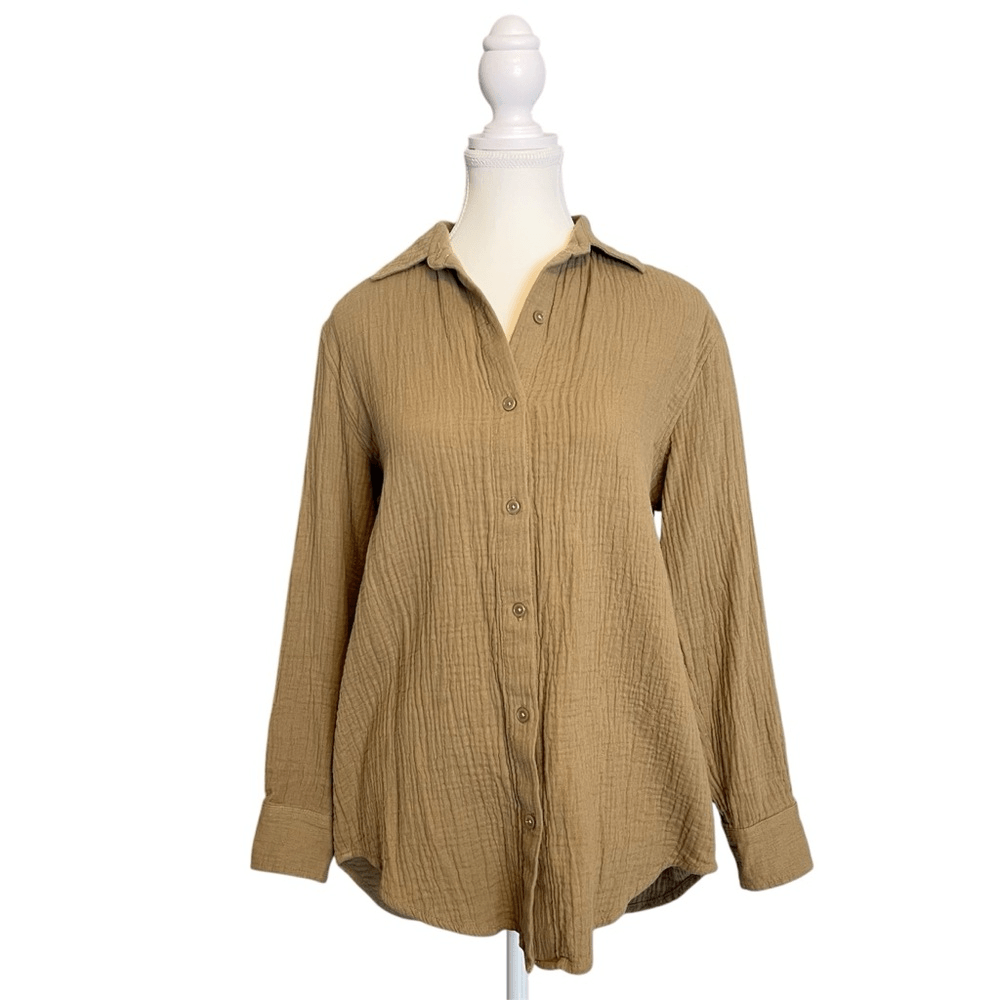 Aritzia Wilfred Free Sail Gauze Button Down Shirt Size 2XS