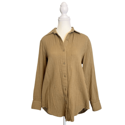 Aritzia Wilfred Free Sail Gauze Button Down Shirt Size 2XS
