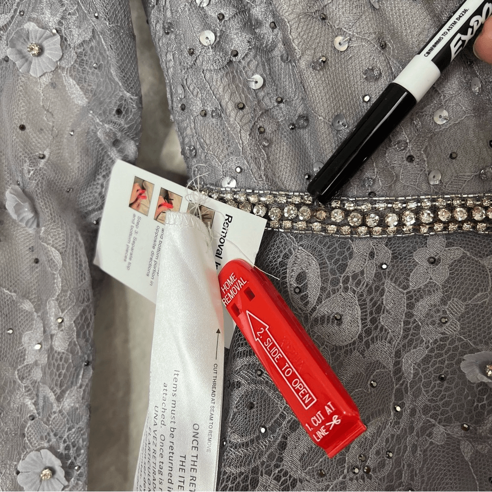 Mac Duggal Floral Embellished Lace A-Line Cocktail Dress NEW Size 8