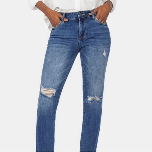 Kut From The Cloth Distressed Jeans Medium Wash Size 6