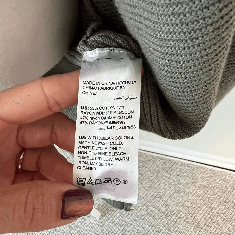 Chico’s Olive Green Open Front Cardigan Size Large Cotton