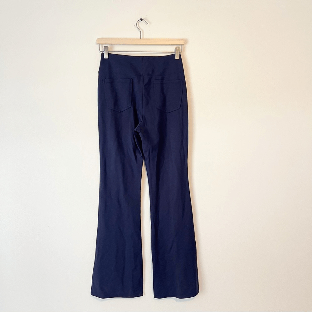 HALARA Flex High Waisted Slight Flare Work Pants Navy Blue NEW Size Small