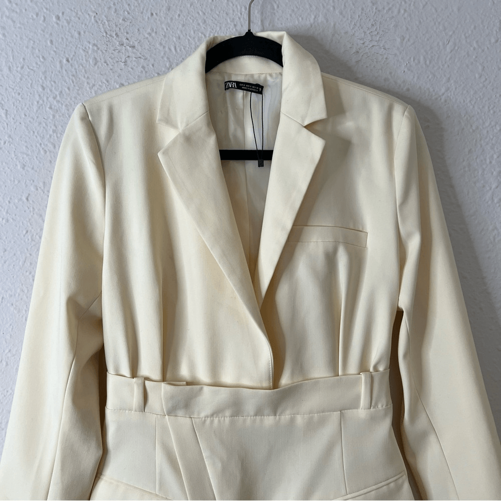 ZARA Butter Yellow Blazer Mini Dress  Blogger Favorite Size Small
