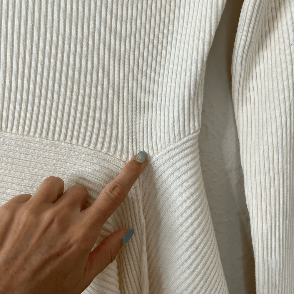 3.1 Phillip Lim Ribbed Sweater With Waist Tie Antique White Beige Size Small