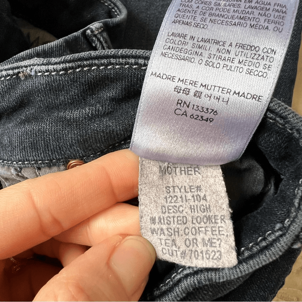 MOTHER High Waisted Looker Jeans Coffee Tea or Me Size 24