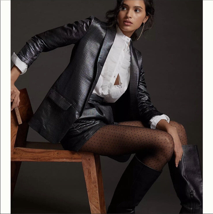 Anthropologie Hutch Textured Metallic Blazer NEW Size Small