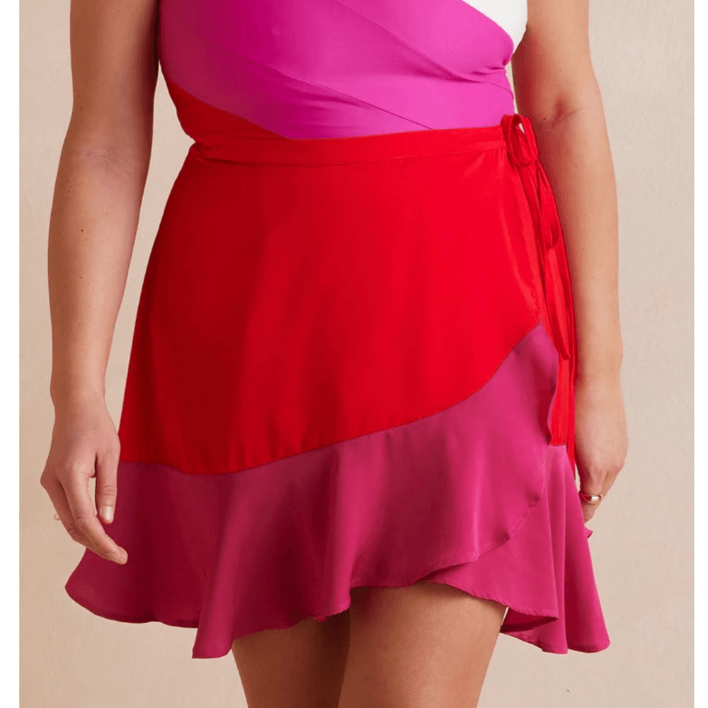 Summersalt The Short Beach to Brunch Coverup Wrap Skirt NEW Size Large Pink