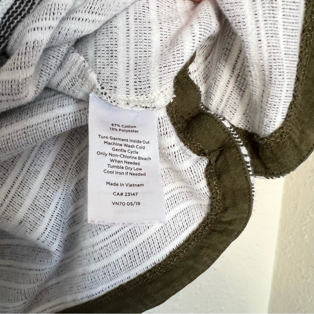 Talbots Womens Cowl Neck Striped Pullover Sweater Size Large