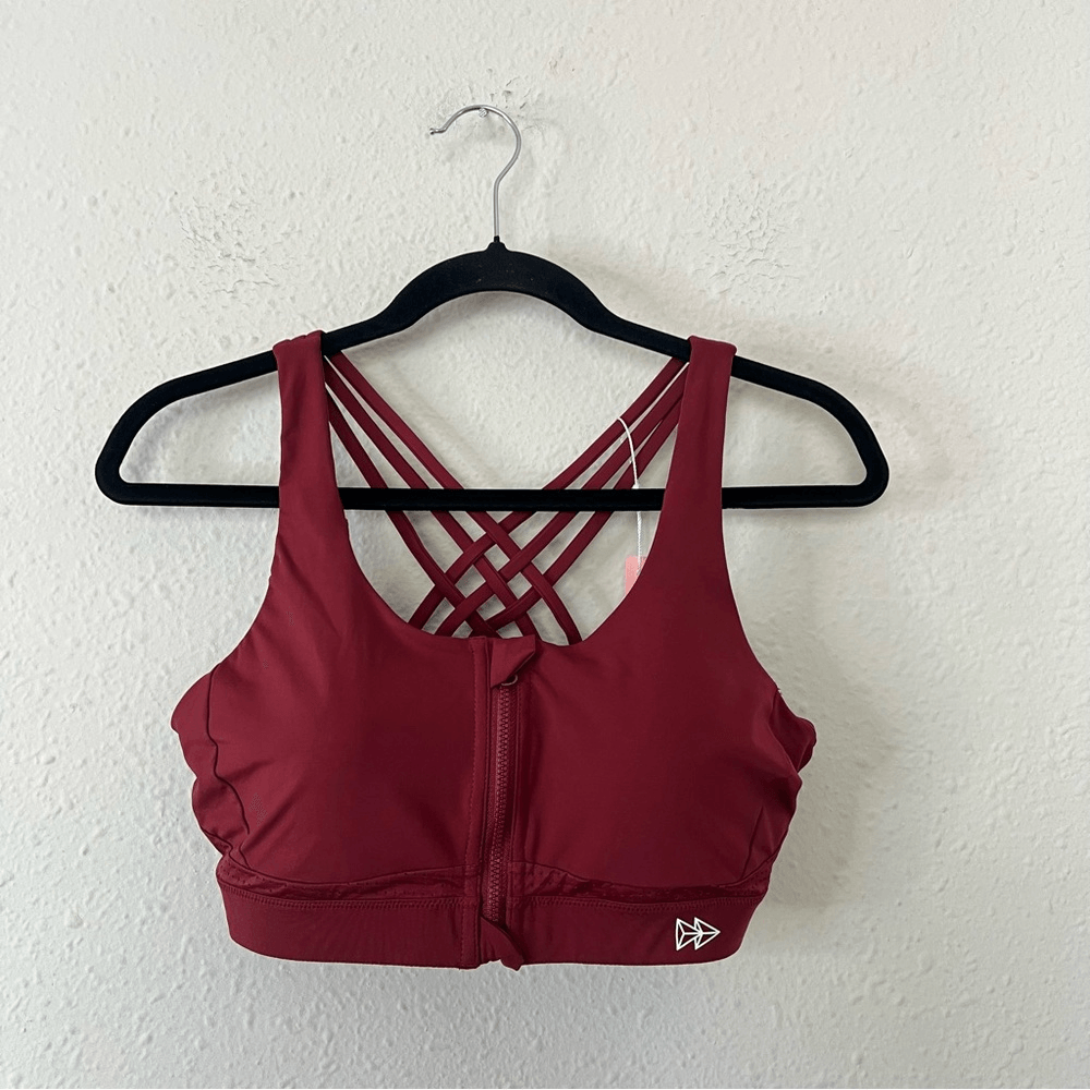 Yvette High Impact Sports Bra with Strappy Back NEW Size 12