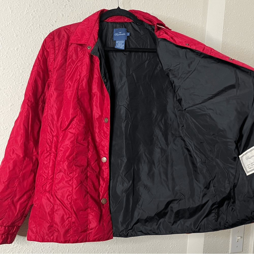 Faconnable Lightweight Quilted Jacket in Red Size Medium