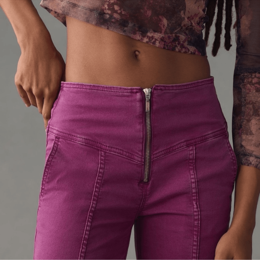 Anthropologie Pilcro High Rise Crop Flare Pants NEW Size 34