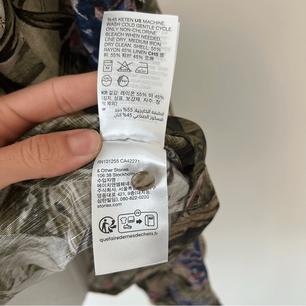 Los Angeles Atelier & Other Stories Voluminous Frilled Blouse Large Linen