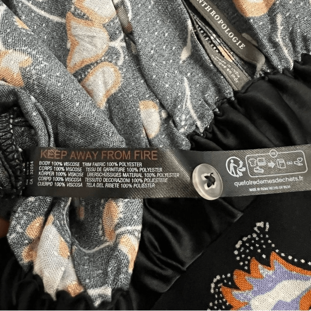 Anthropologie The Brinley V-Neck Floral Black Jumpsuit NEW Size Small