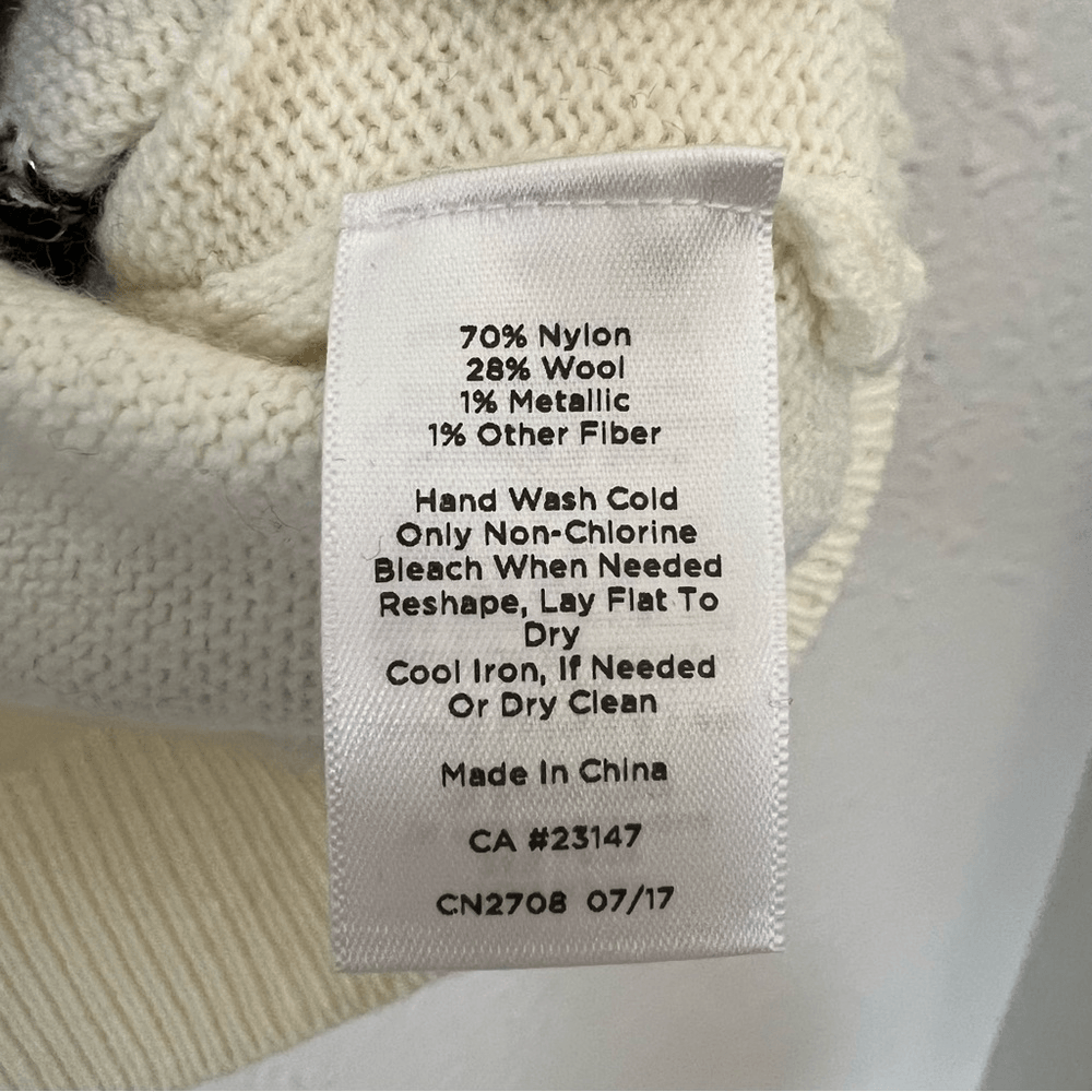 Talbots Wool Blend Geometric Print Crew Neck Sweater Size 1XP