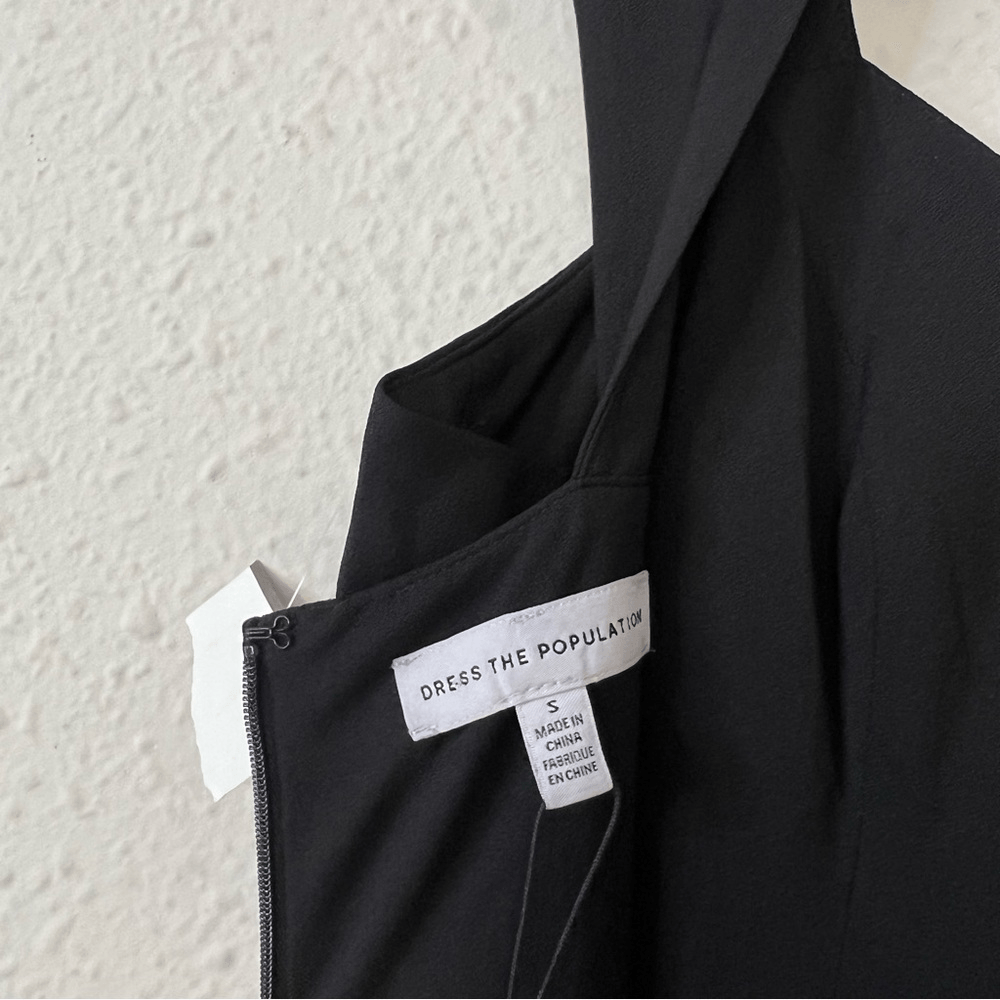 Dress the Population Minerva Black Mermaid Gown Maxi Dress NEW Size Small