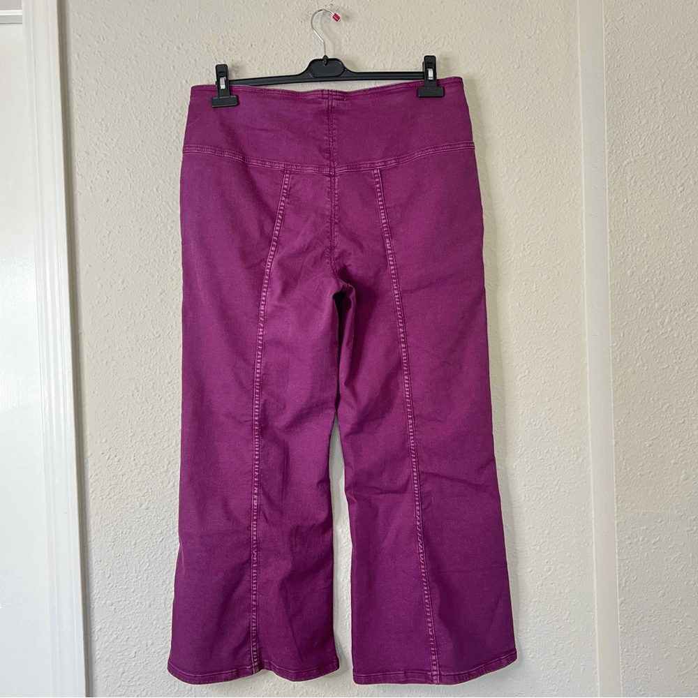 Anthropologie Pilcro High Rise Crop Flare Pants NEW Size 34