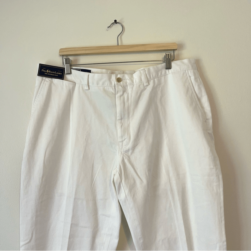 POLO RALPH LAUREN Men's Suffield White Chino Pants NEW 40x30