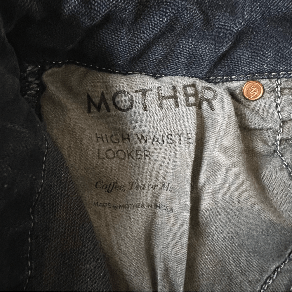 MOTHER High Waisted Looker Jeans Coffee Tea or Me Size 24