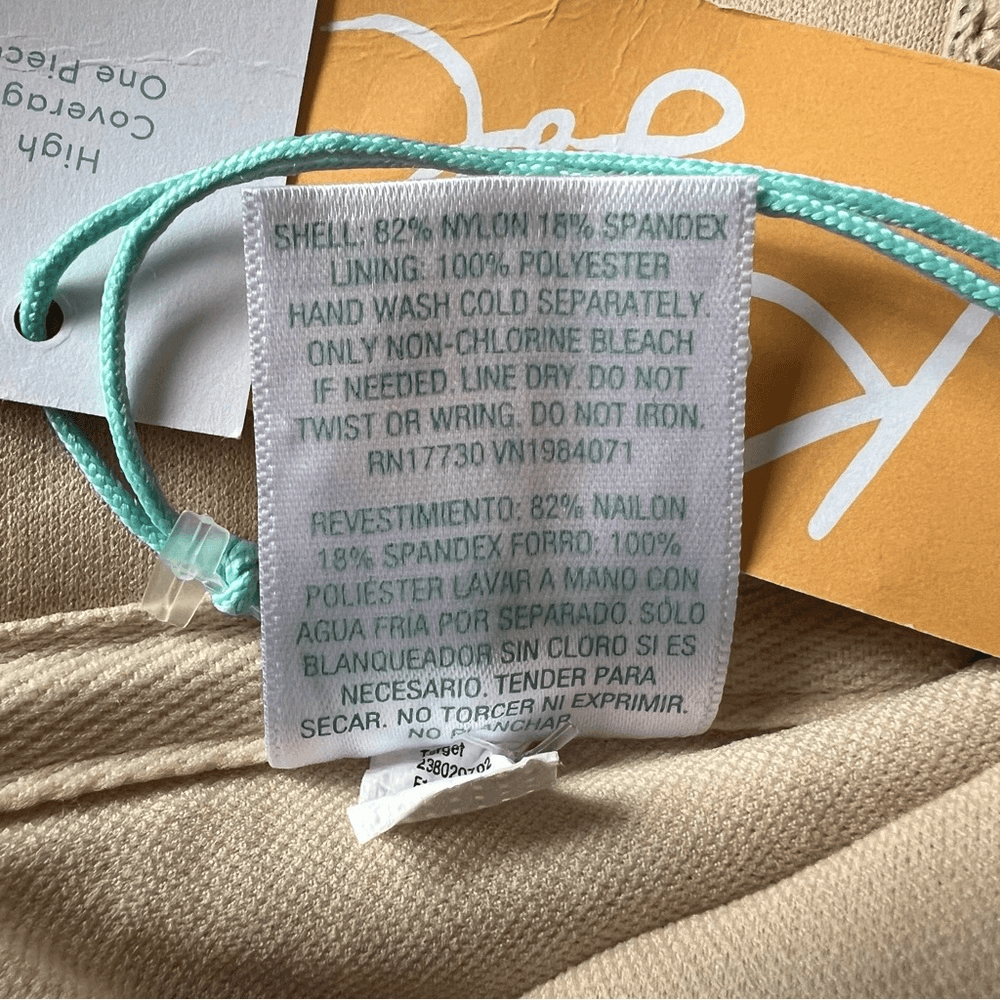 Kona Sol Swim Leopard Swimsuit Bandeau Flounce High Coverage One Piece NEW Small