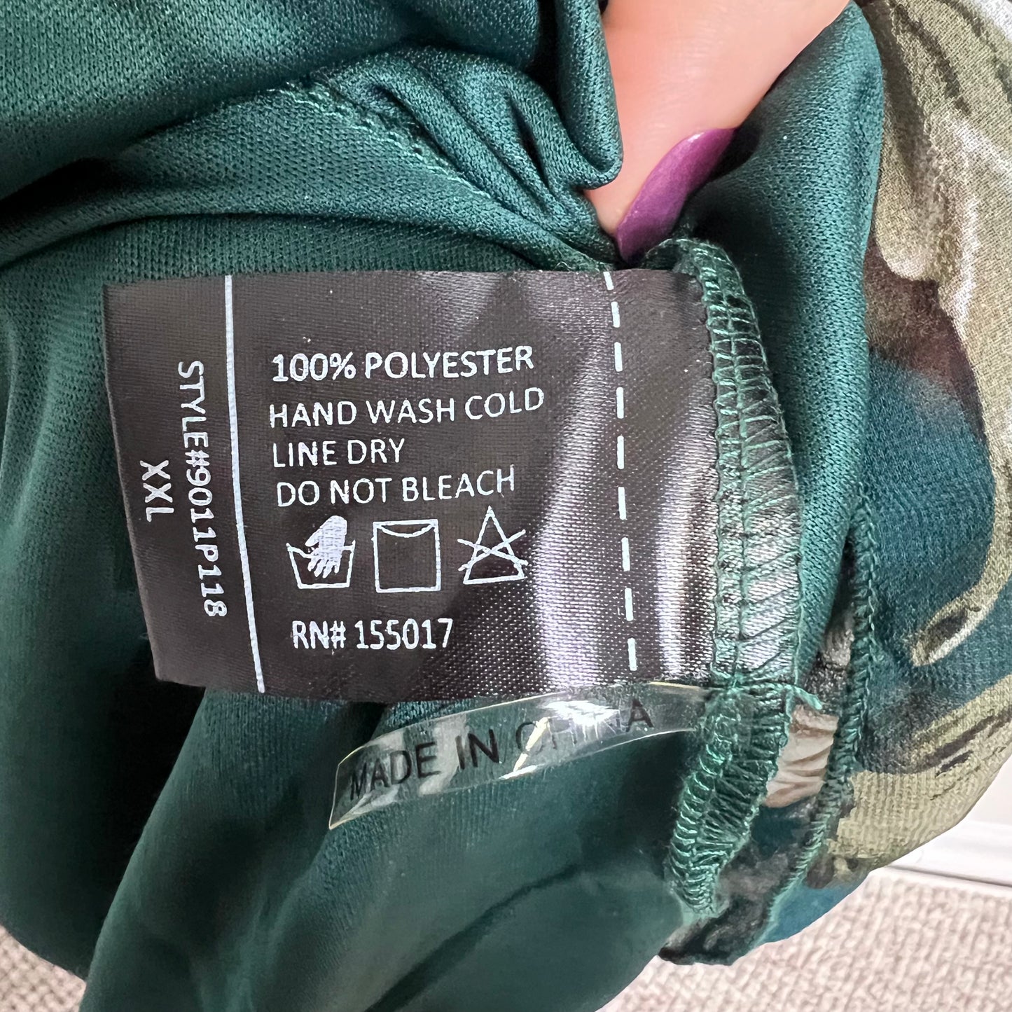 BALTIC BORN Lydia Floral Maxi Dress XXL Green Long Sleeve Chiffon Wedding Guest