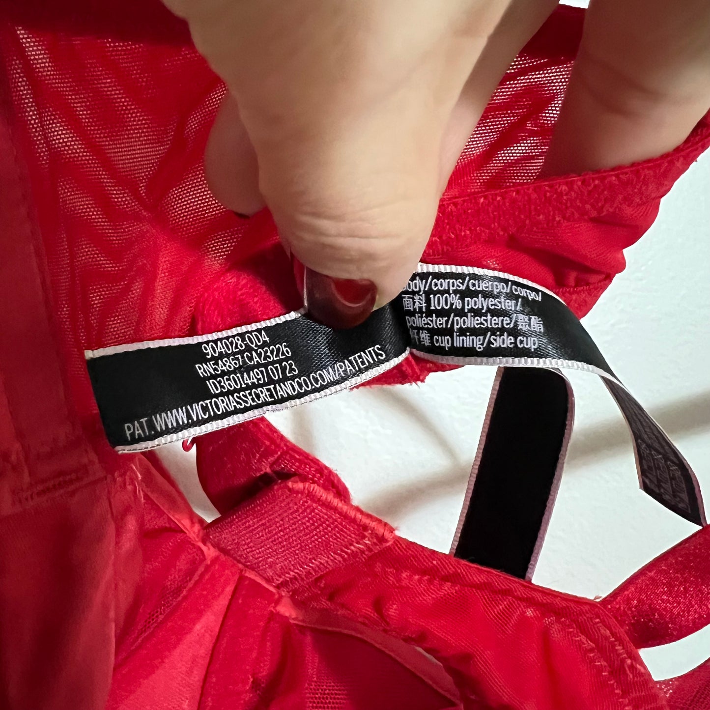 Victoria’s Secret Red Satin Big Bow Peplum Cami Set NEW Sz M Rhinestone Straps