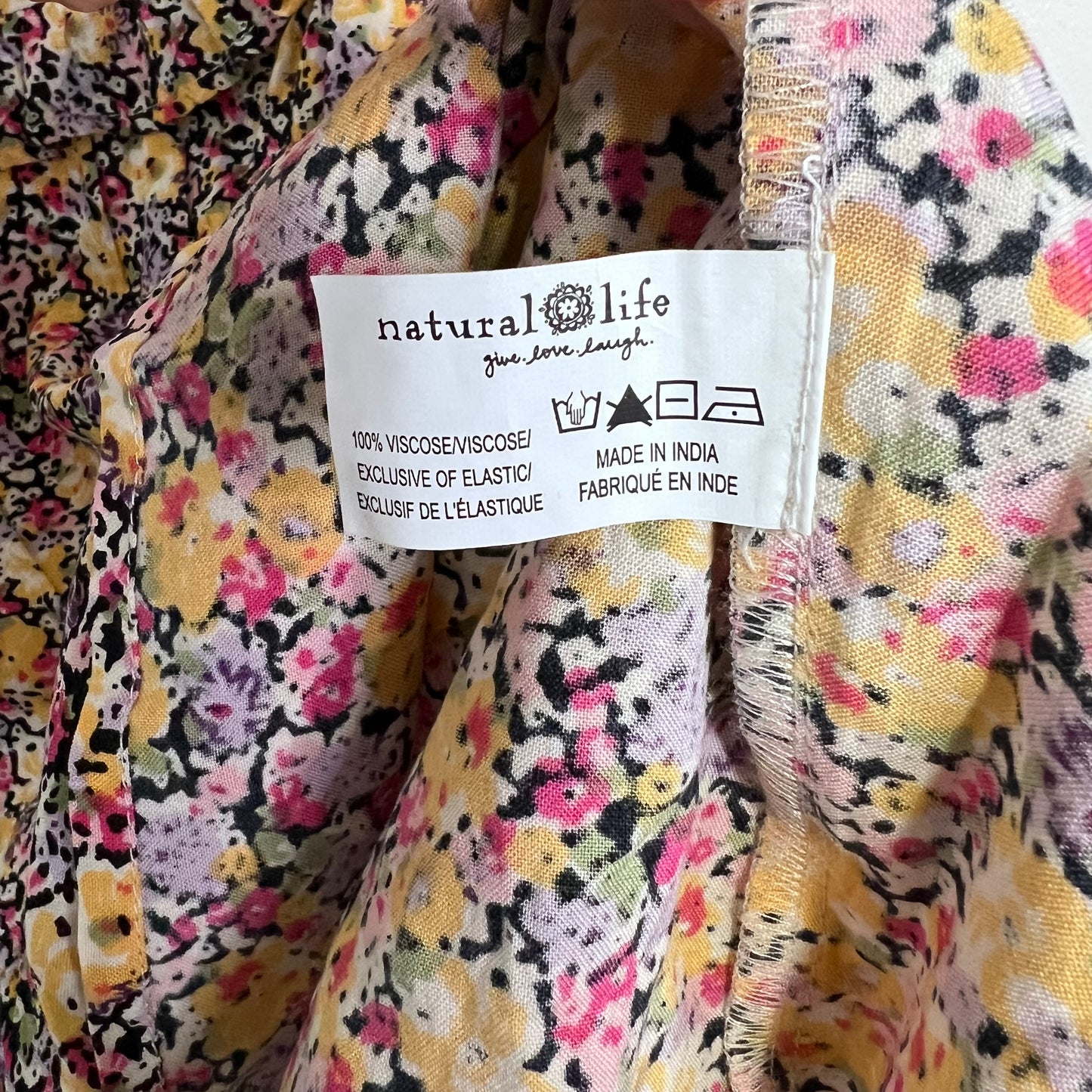 Natural Life Grace Ditsy Floral Mini Dress NEW Size XL Smocked Tiered Boho