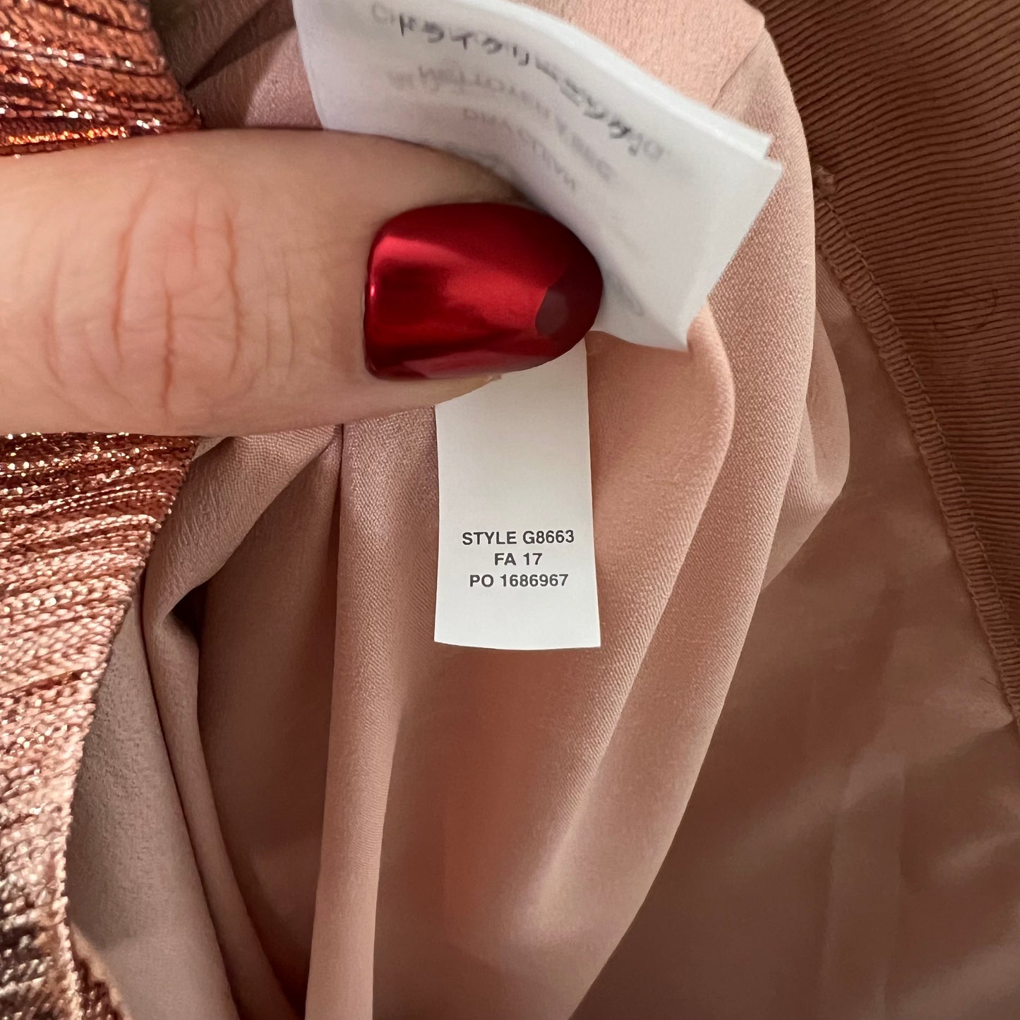 J.Crew Collection Rose Gold Fluted Skirt Size 2 NEW Holiday Party