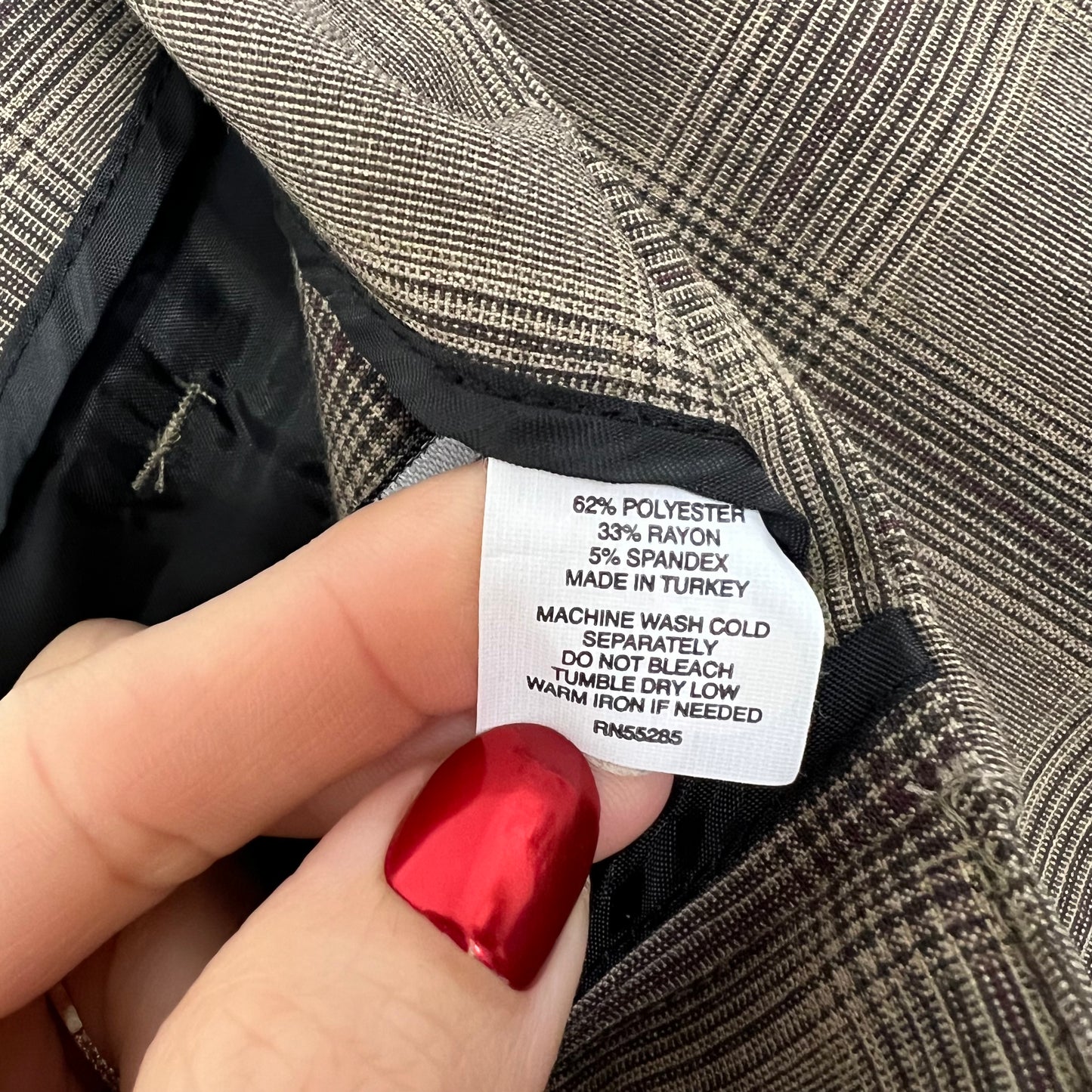 Express Editor Flare Leg Trouser Low Rise Sexy Waist Plaid NEW Size 4 Tan Brown