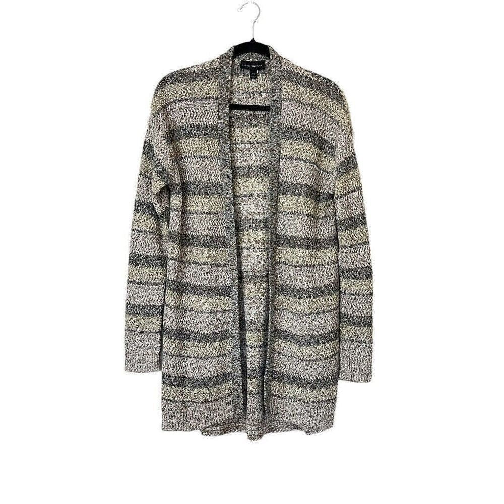 Lane Bryant Striped Open Front Longline Cardigan Sweater Shimmer Size 14/16