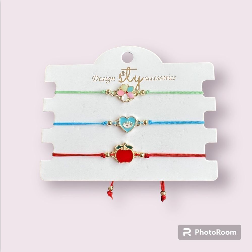 Evil Eye Lucky Macramé Protection Good Luck Bracelet NEW Set of 3