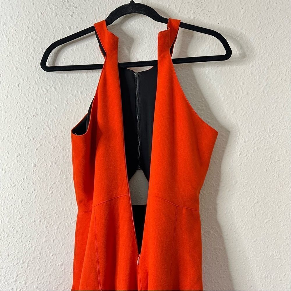 Hunter Bell Laurie Front Zip Cut Out Flare Mini Dress Size 6