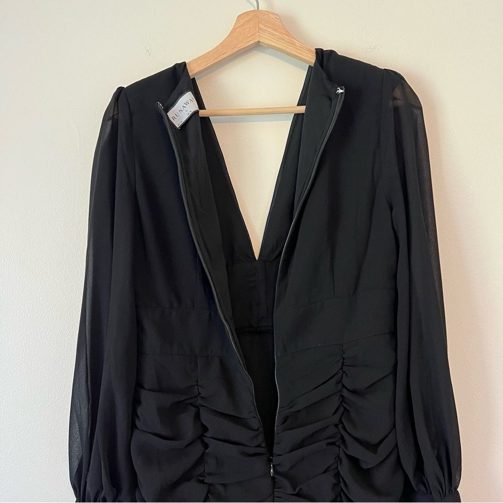 Runaway the Label Black Puff Long Sleeve Mini Dress Size 8