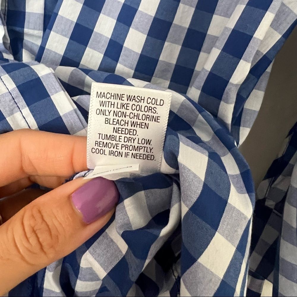 Croft & Barrow Embroidered Gingham Button Down Shirt