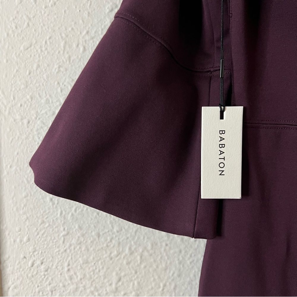 Aritzia Babaton Giovani Off The Shoulder Mini Pencil Dress in Burgundy NEW Size