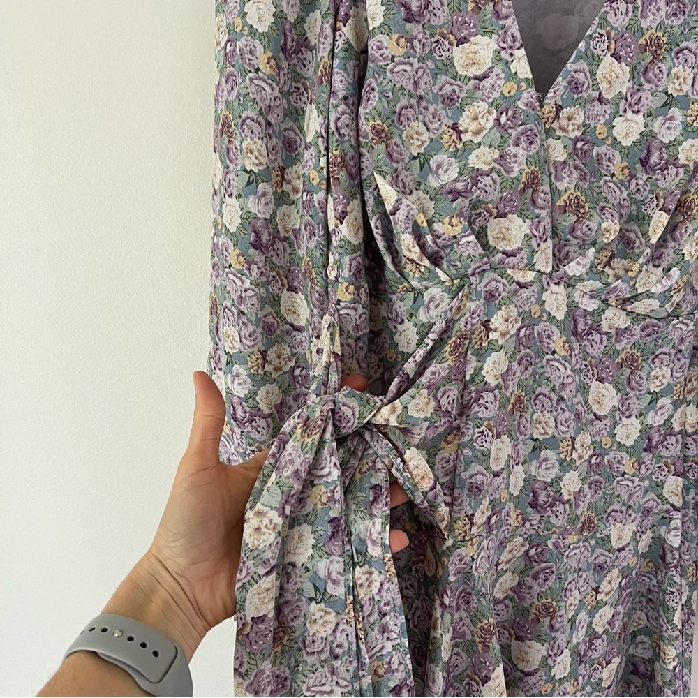ASTR The Label Floral Mini Dress Long Sleeve