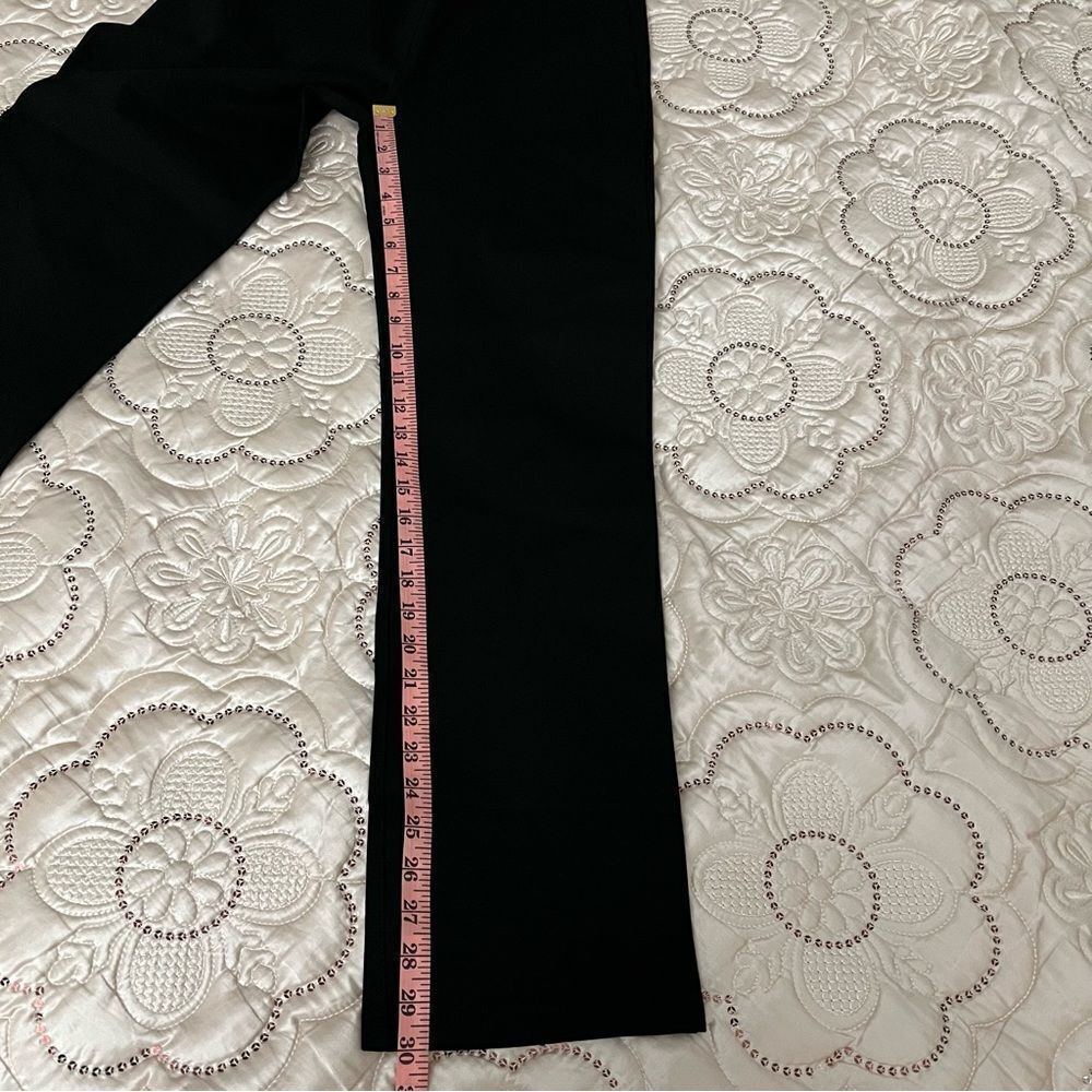 Betabrand Black Straight Leg Classic Dress Pant Yoga Pants Size L Petites