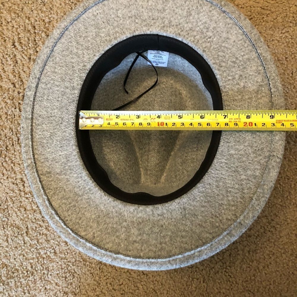 Grey Wide Brim Fedora Hat