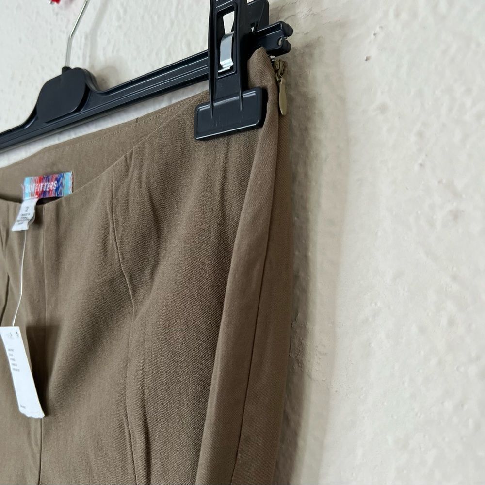 Urban Outfitters Olive Green Front Slit Flare Pants NEW Size 2
