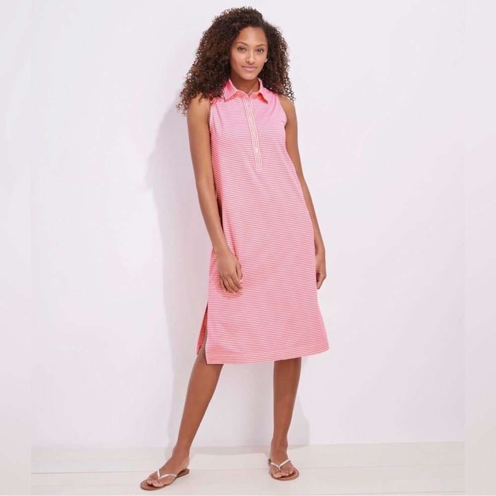 Vineyard Vines Striped Sleeveless Midi Margo Dress NEW Size XS Pink