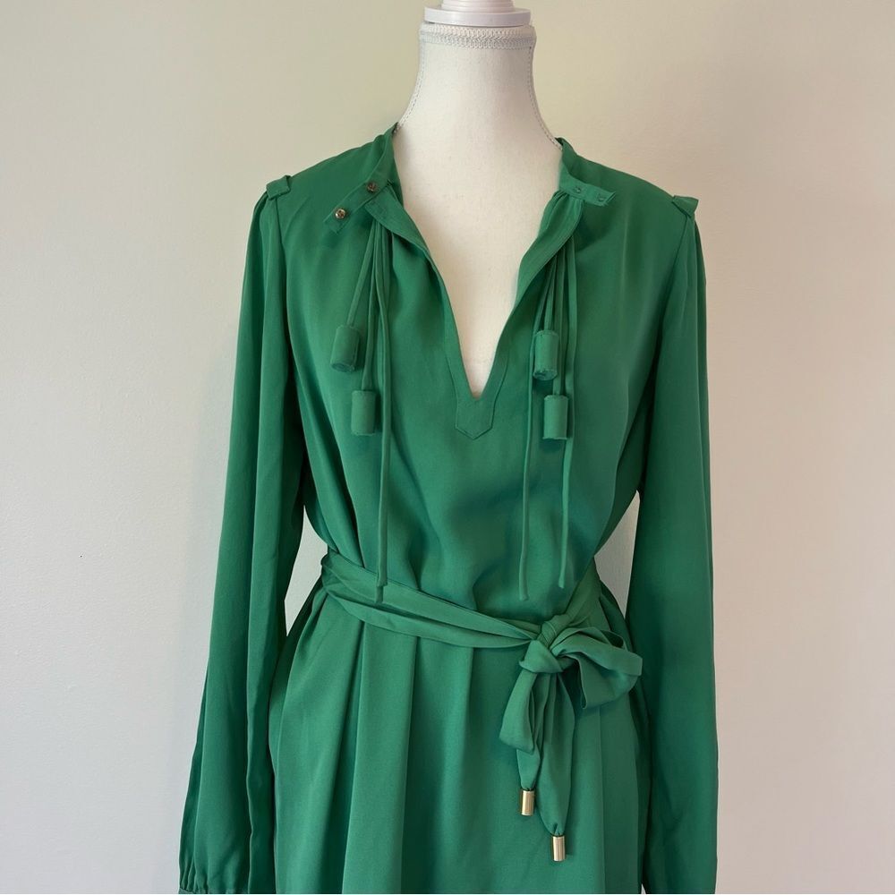 DVF Diane Von Furstenberg Florane Silk Mini Dress Size 8 Long Sleeve Shift